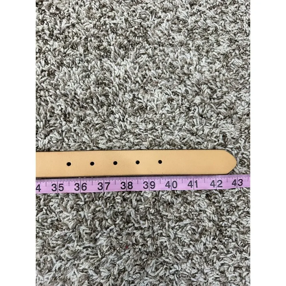 Fossil Womens Belt Vintage Genuine Leather Multicolor Knotted Keeper Belt Size L